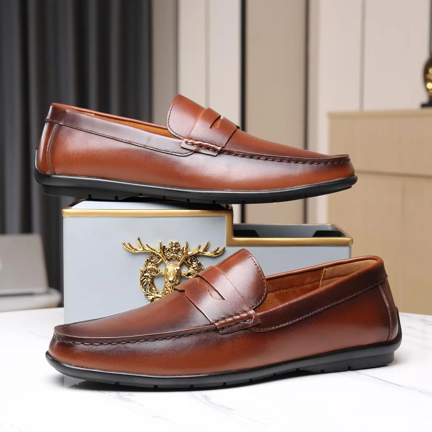 Mens Driving Loafers Penny Loafers for Men Dress Loafers Soft Lightweight
