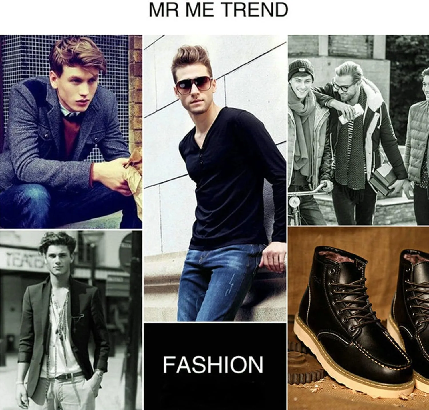 Men's Fashion British Style Leather Work Boots Slip Resistant Shock Absorbing Full Grain Leather High Top Leather Boots Industrial Construction, Roofing, Electricians
