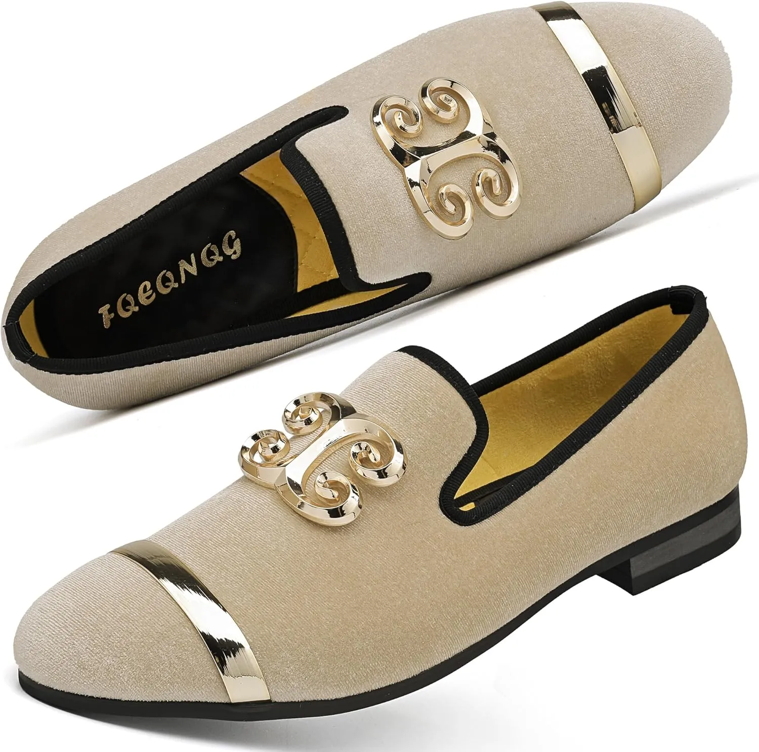 Men's Fashion Formal Velvet Loafers and Wedding Dress Shoes for Men, Penny Slip-On Smoking Luxury Men Casual Shoes