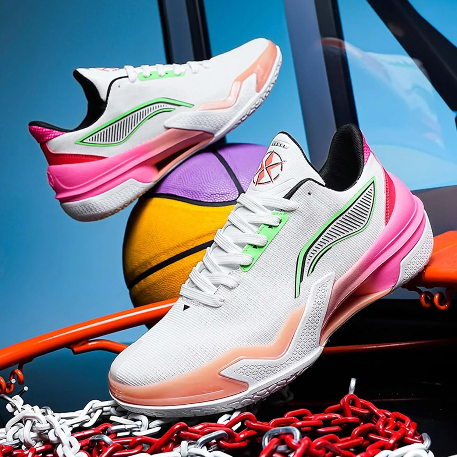 Men's Lace-up Basketball Shoes Anti-Slip Breathable Running Shoes Women's High Top Basketball Shoes Youth Outdoor Sports Basketball Shoes Fashion Sneakers