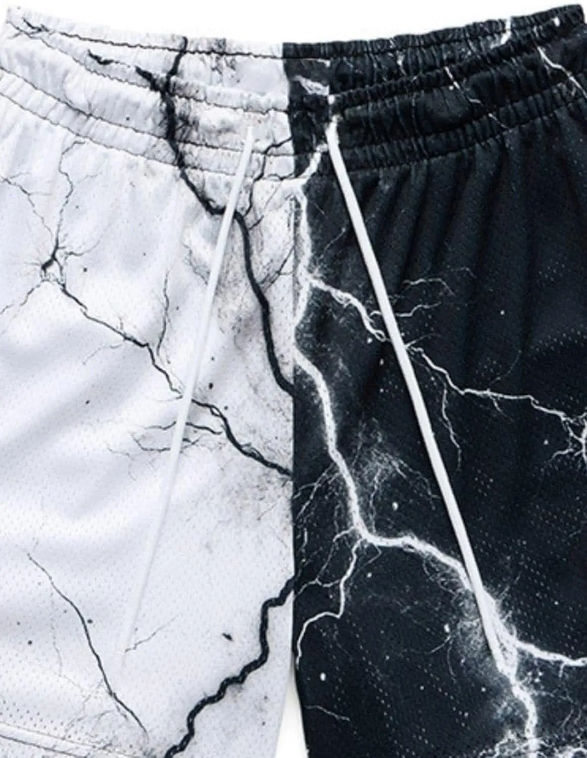 Men's Lightweight Graphic Print Mesh Basketball Shorts 4 Inch Gym Shorts for Hoops, Training & Streetwear with Drawstring