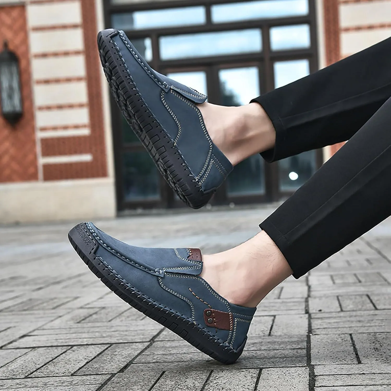 Mens Loafers Casual Slip on Shoes Business Lightweight Refreshing Classic Slippers Walking Driving