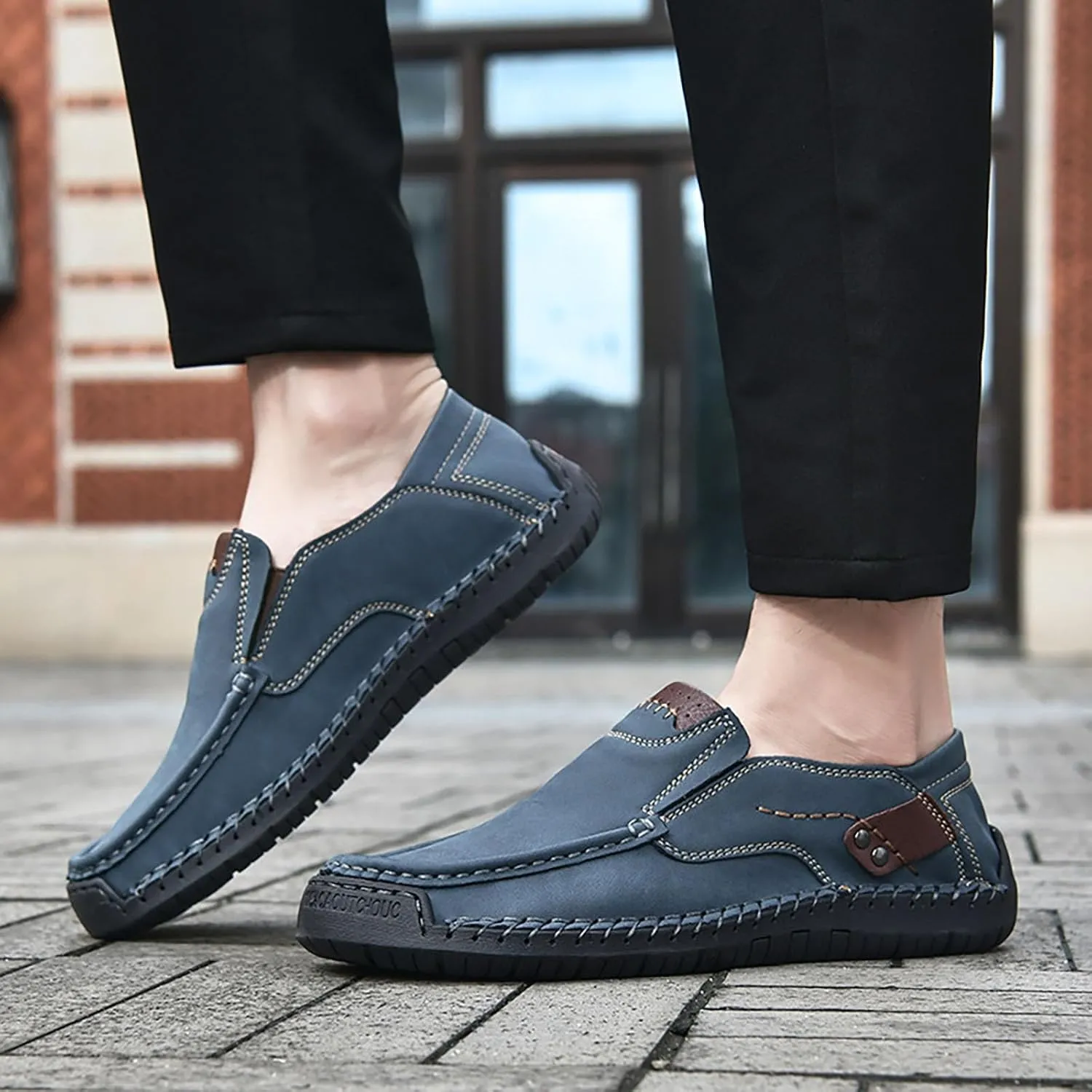 Mens Loafers Casual Slip on Shoes Business Lightweight Refreshing Classic Slippers Walking Driving