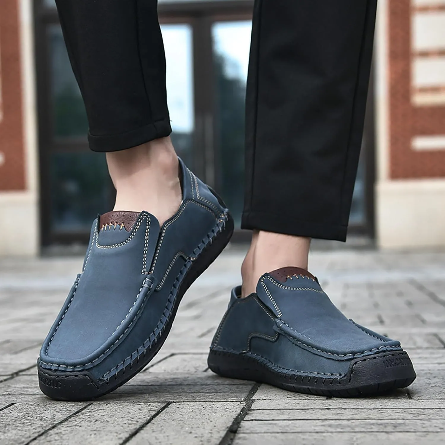 Mens Loafers Casual Slip on Shoes Business Lightweight Refreshing Classic Slippers Walking Driving
