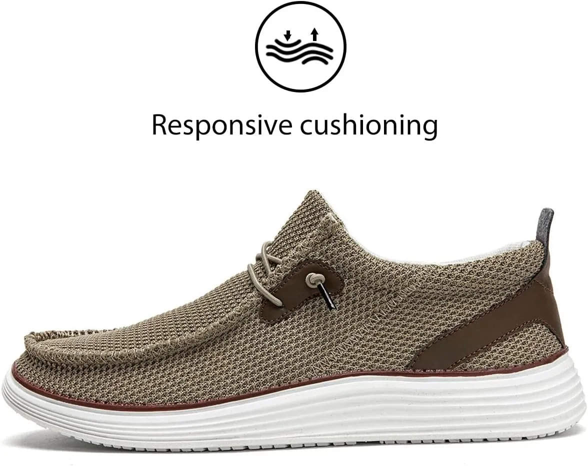 Mens Loafers Walking Slip on Boat Shoes Fashion Classcial Non Slip Sneakers Casual Comfortable Leisure Vintage Flat Shoes