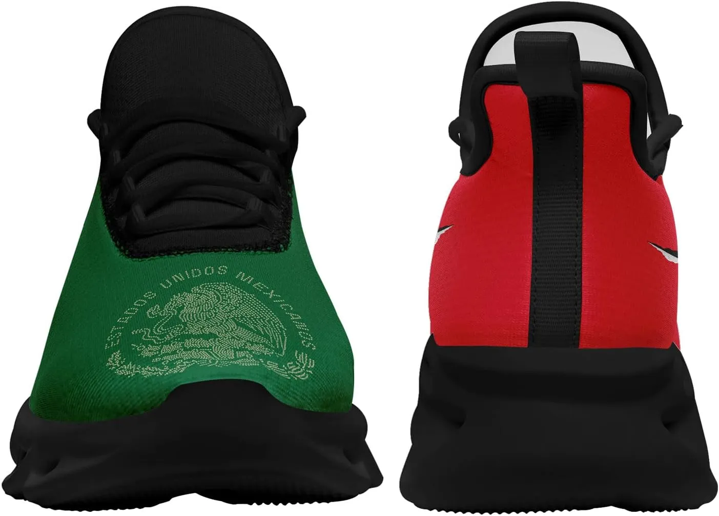 Men's Mexican Flag Sneakers Women's Lightweight Festivals Gift Mexico Unisex Running Sports Athletic Baseball Shoes