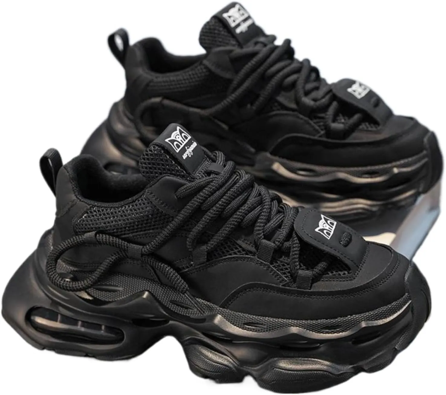 Men's Retro Casual Sneakers All-Season Low Top Dad Shoes Chunky Sole Breathable Comfortable Walking Running Shoes Fashion Athletic Footwear for Daily Wear