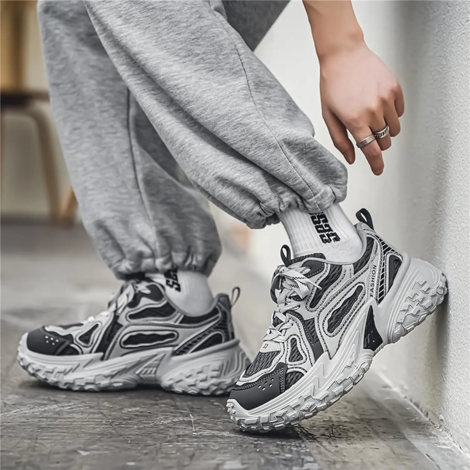 Mens Running Shoes Tennis Walking Shoes Chunky Sneakers Workout Casual Athletic Shoes