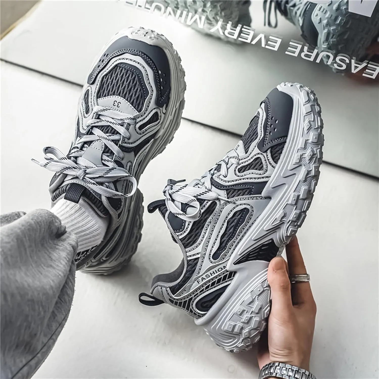 Mens Running Shoes Tennis Walking Shoes Chunky Sneakers Workout Casual Athletic Shoes