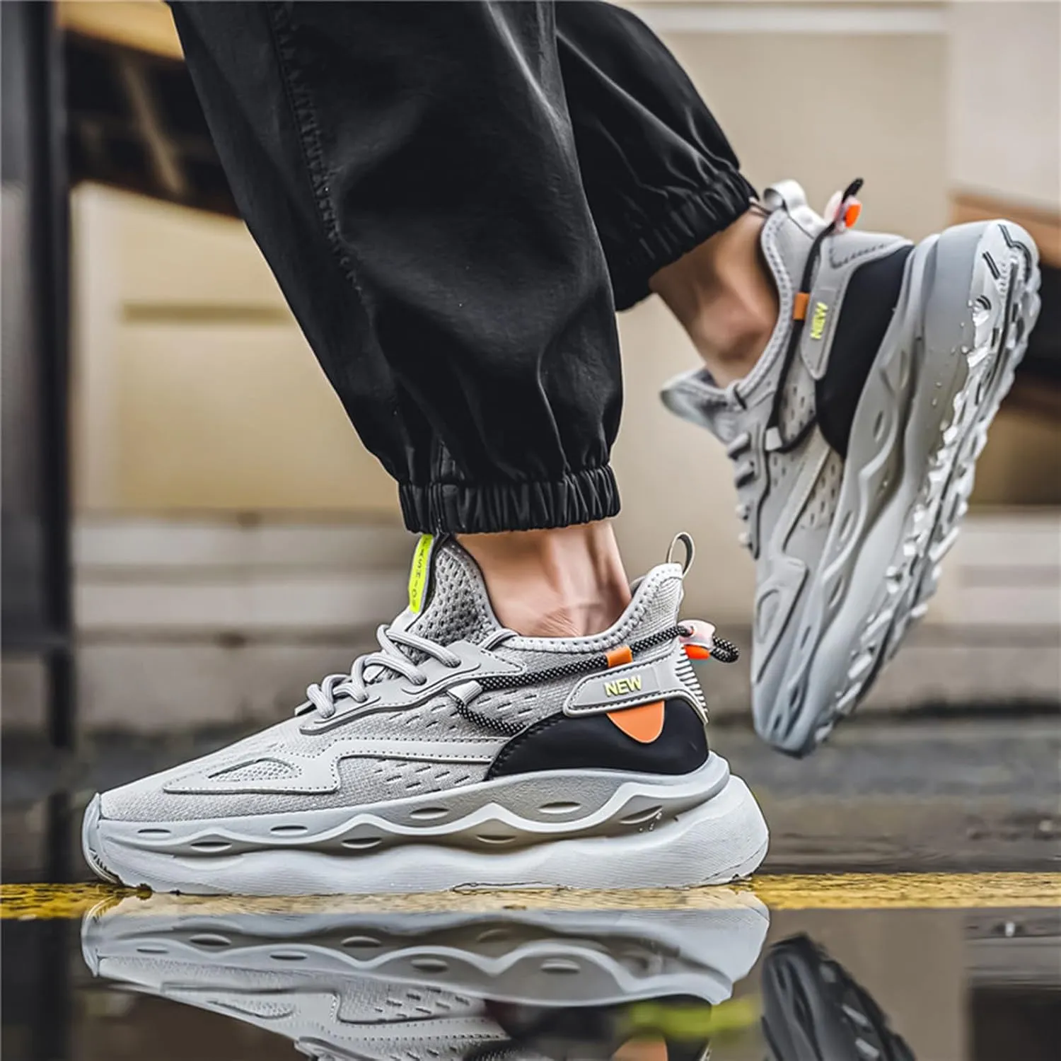 Mens Running Shoes Tennis Walking Shoes Chunky Sneakers Workout Casual Athletic Shoes