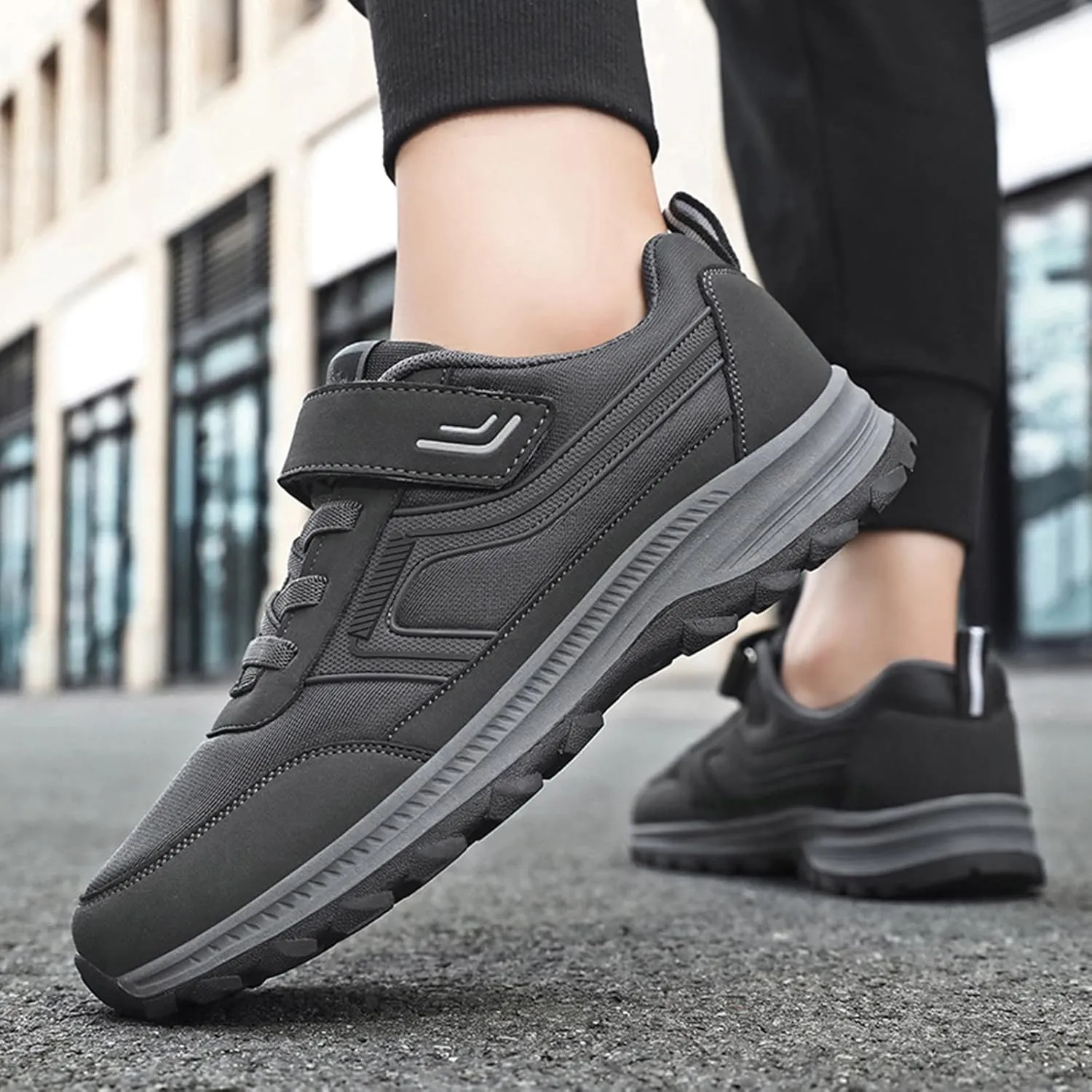 Men's Simple and Fashionable Flying Woven Round Head Solid Color Lightweight Breathable Soft Mens Sneaker Boots Casual