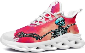 Men's Skull Running Shoes Athletic Sneakers Breathable Gym Slip-on Shoes Lightweight Cushion Sports Walking Shoes