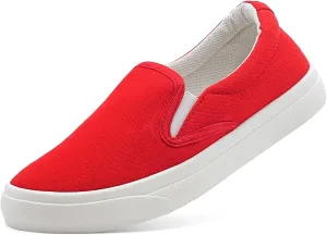 Men's Slip On Loafers Classic Canvas Shoes Casual Comfortable Flat Leisure Vintage Breathable Lightweight Dress Walking Sneakers