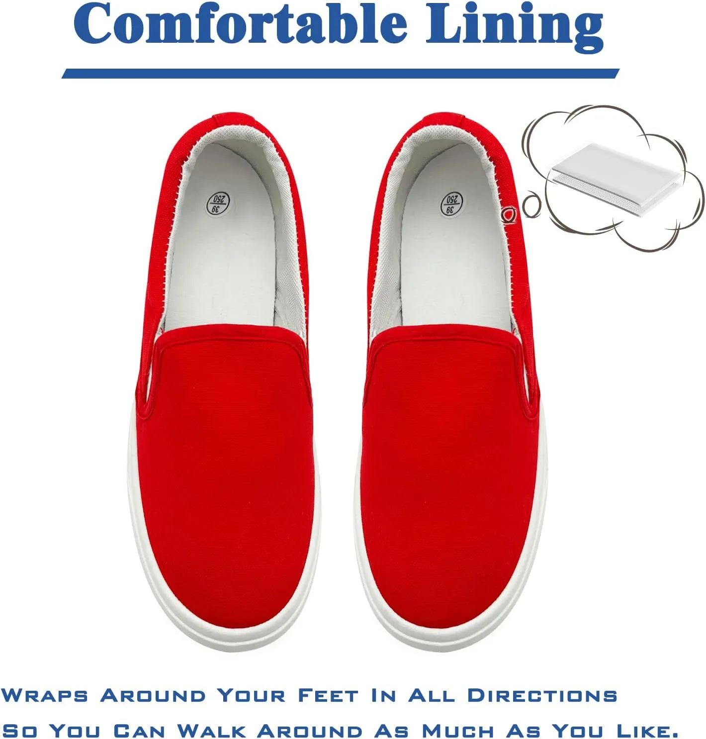 Men's Slip On Loafers Classic Canvas Shoes Casual Comfortable Flat Leisure Vintage Breathable Lightweight Dress Walking Sneakers