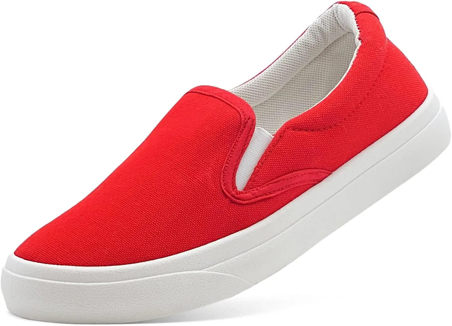 Men's Slip On Loafers Classic Canvas Shoes Casual Comfortable Flat Leisure Vintage Breathable Lightweight Dress Walking Sneakers