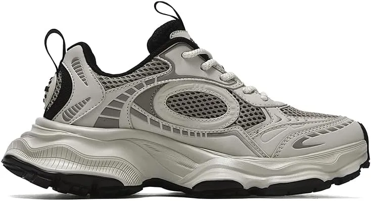Mens Spring Retro Chunky Sneakers Breathable Mesh Platform Comfortable Lace Up Dad Shoes Urban Streetwear Fashion Casual Daily Wear Trendy Youthful Stylish Lightweight Walking Shoes for Men
