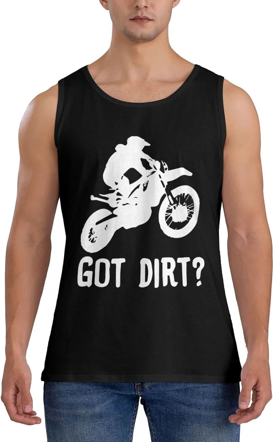 Men's Tank Top Sleeveless Tees Bike Motocross Racing Quick Dry Sport Shirts Muscle Workout Gym Beach T-Shirts