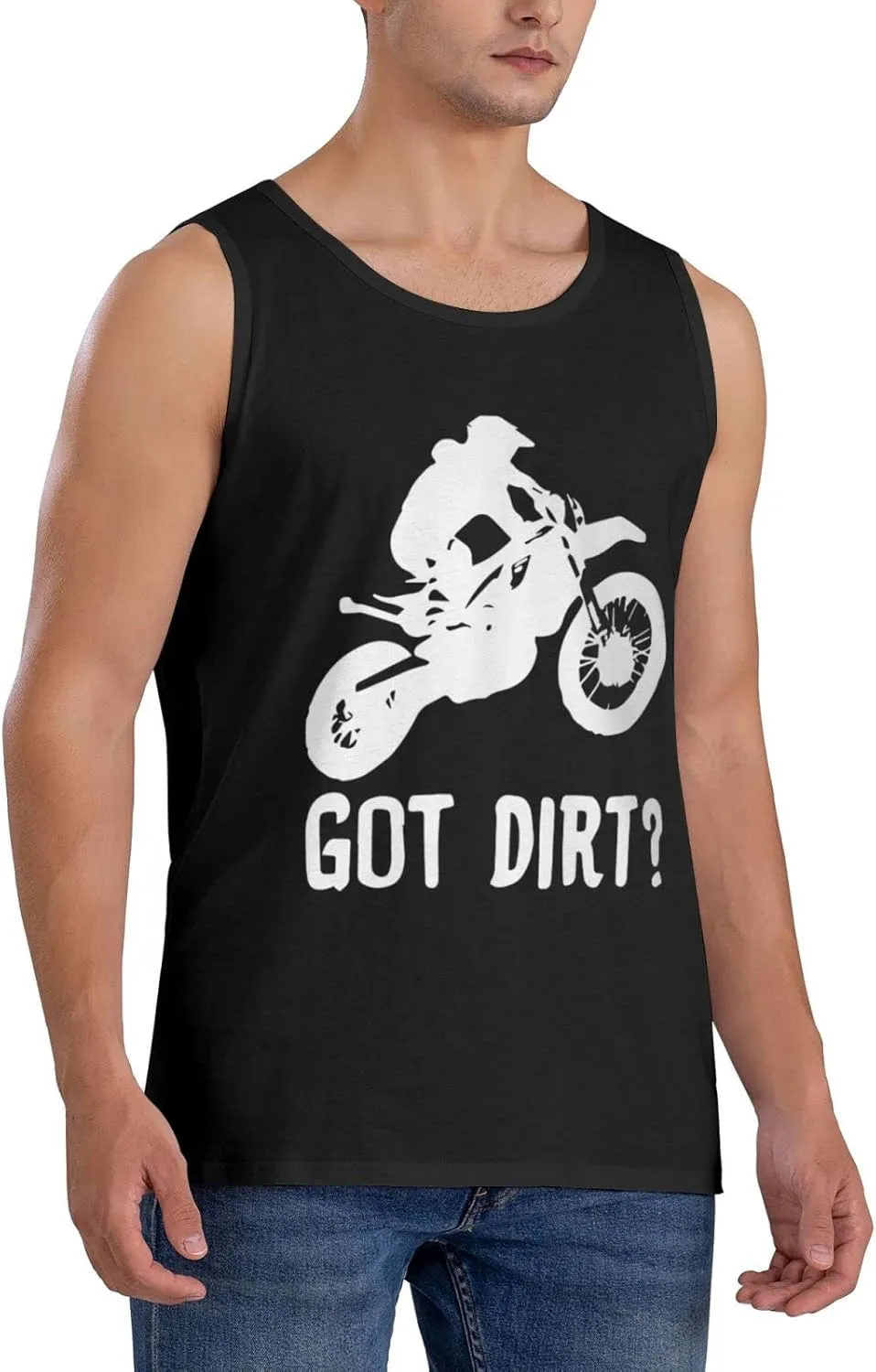 Men's Tank Top Sleeveless Tees Bike Motocross Racing Quick Dry Sport Shirts Muscle Workout Gym Beach T-Shirts