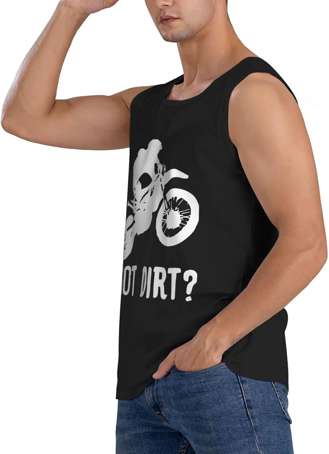 Men's Tank Top Sleeveless Tees Bike Motocross Racing Quick Dry Sport Shirts Muscle Workout Gym Beach T-Shirts