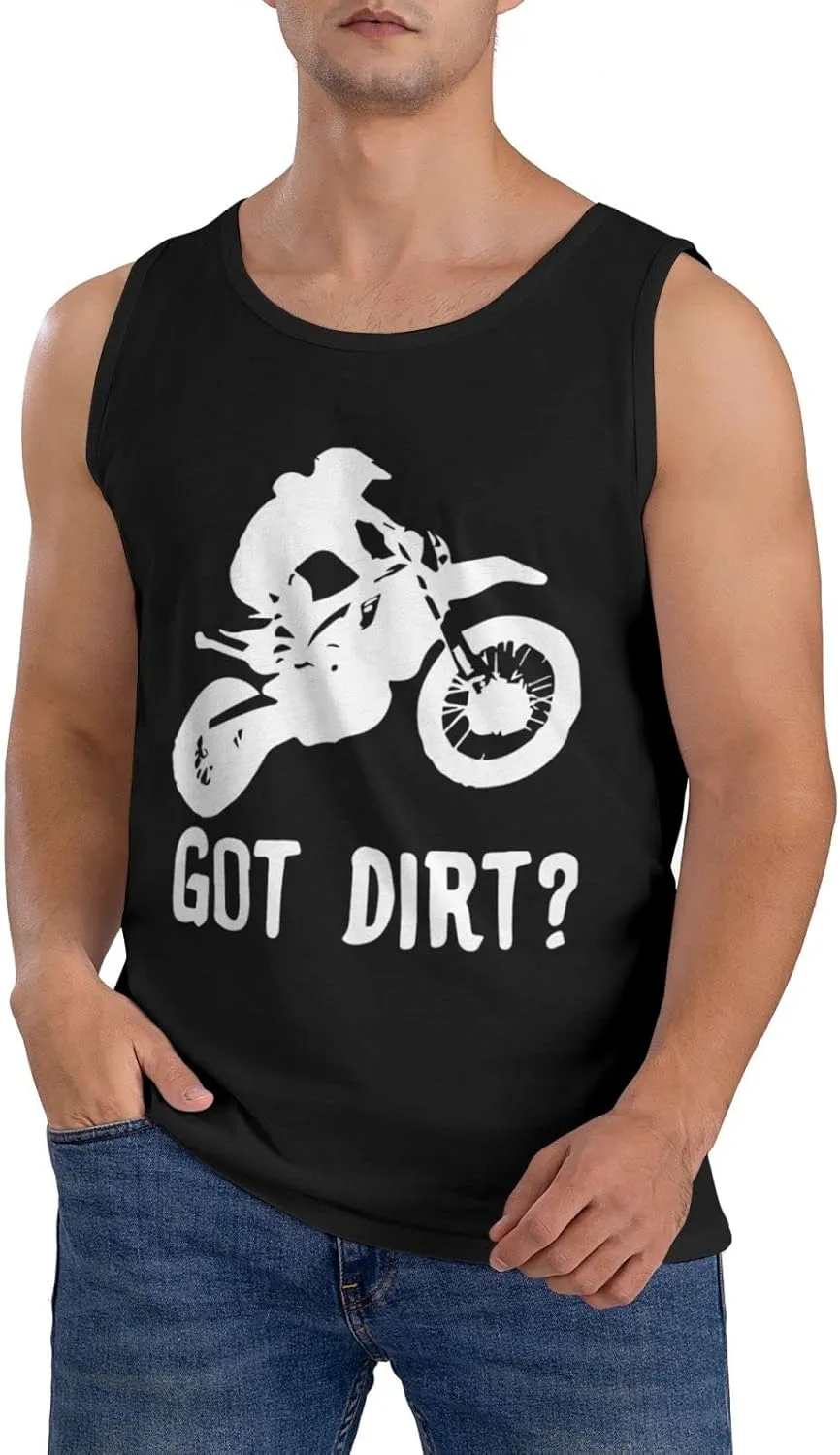 Men's Tank Top Sleeveless Tees Bike Motocross Racing Quick Dry Sport Shirts Muscle Workout Gym Beach T-Shirts