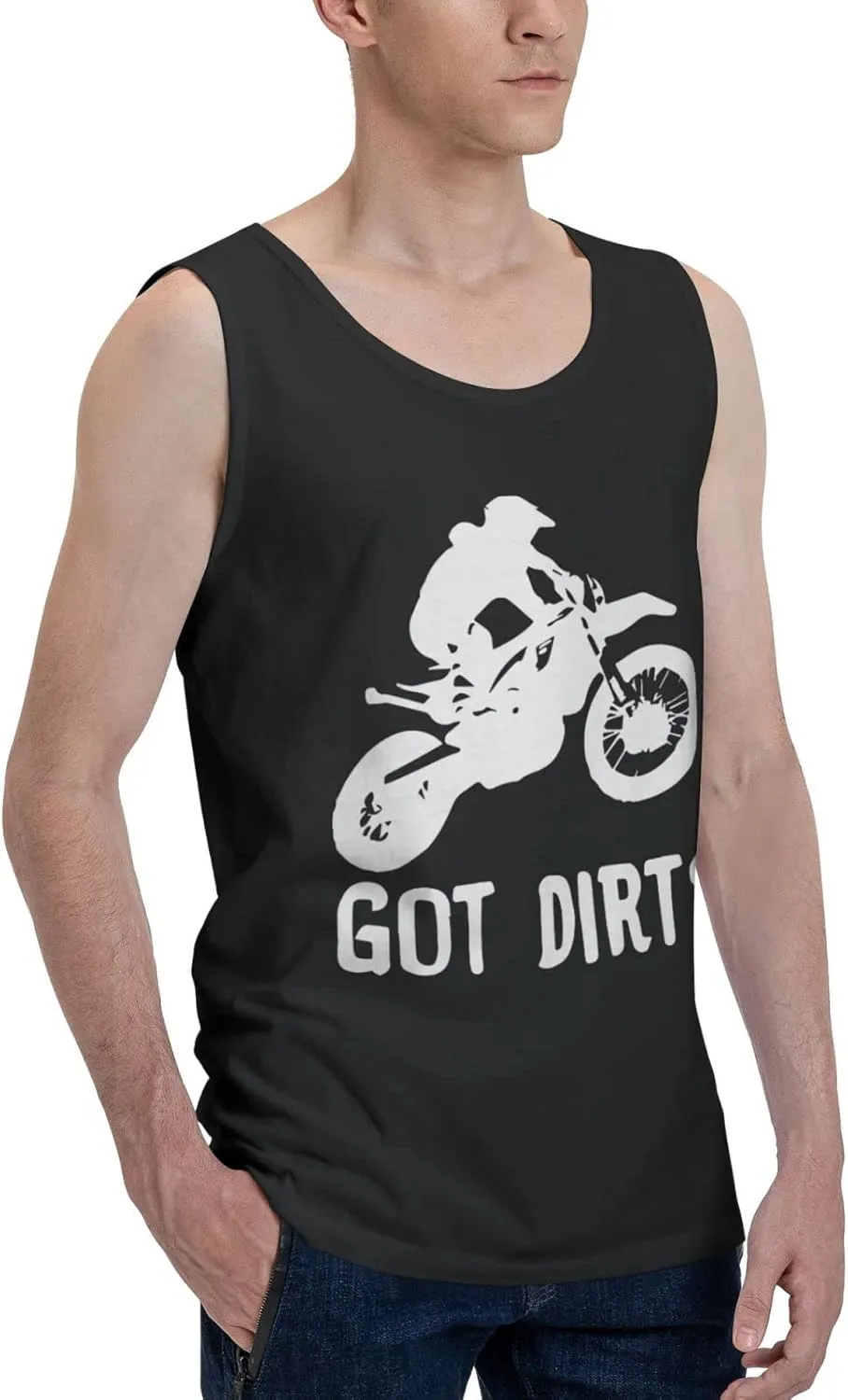 Men's Tank Top Sleeveless Tees Bike Motocross Racing Quick Dry Sport Shirts Muscle Workout Gym Beach T-Shirts