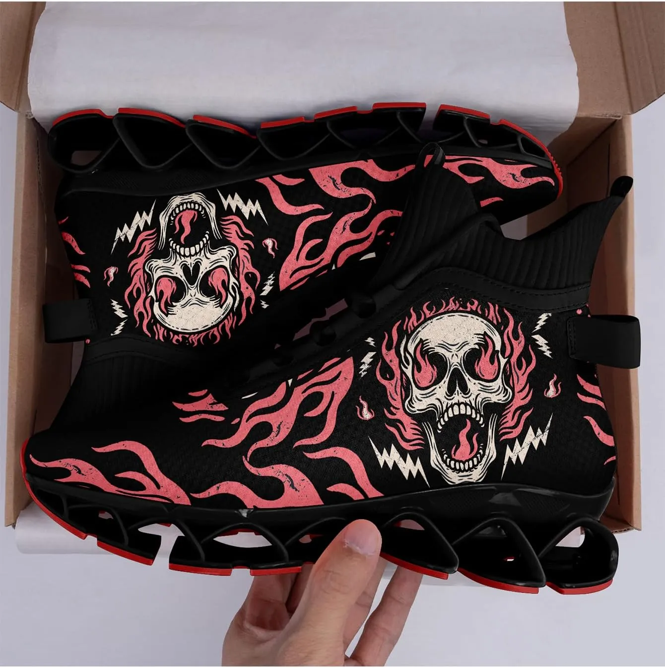 Men's Walking Running Shoes Fashion Sneakers Lightweight Breathable Slip On Athletic Trainer Women Tennis Shoes