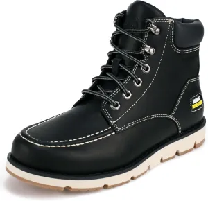 Mens Work Boots Moc Toe Wedge Botas De Trabajo Para Hombre Soft Toe Non Slip Industrial Construction Leather Boots/Shoes For Men Women
