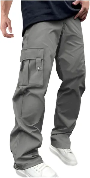 ​​Men's Y2K Graphic Sweatpants Baggy Joggers Retro Logos & Neon Prints Street Style with Zipper Pockets Vintage Bla