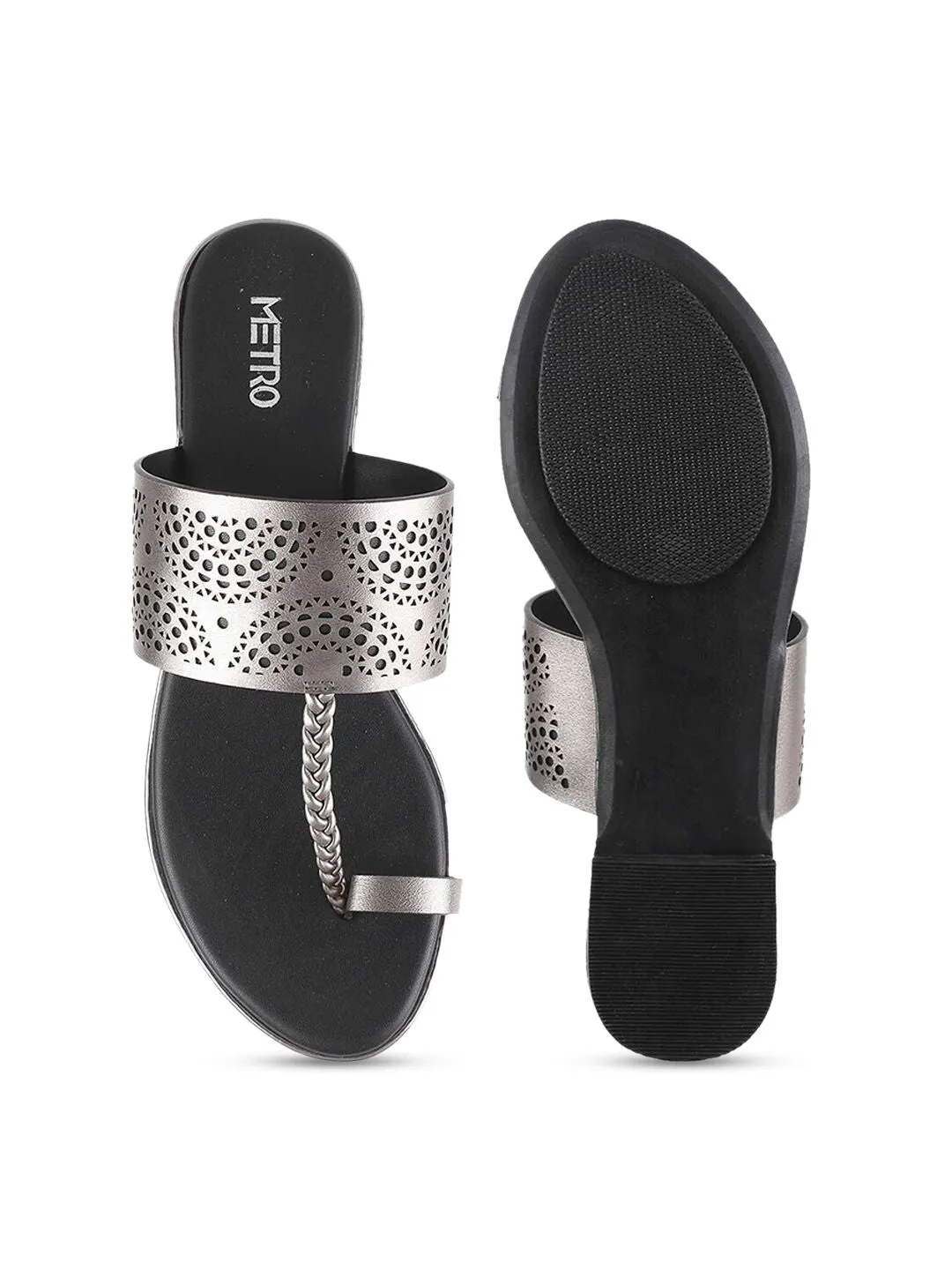 Metro Women Textured One Toe Flats