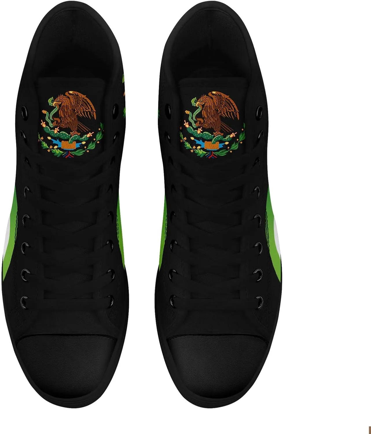 Mexico Flag High-Top Canvas Shoes for Men Women Unisex Stylish Breathable Skull Sneakers Gift Fashion Flat Footwear
