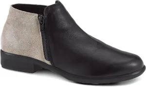 NAOT Footwear Women’s Helm Ankle Bootie with Cork Footbed and Arch Support – Double Zipper – Low Heel - Comfort and Support –– Lightweight and Perfect for Travel- Removable Footbed