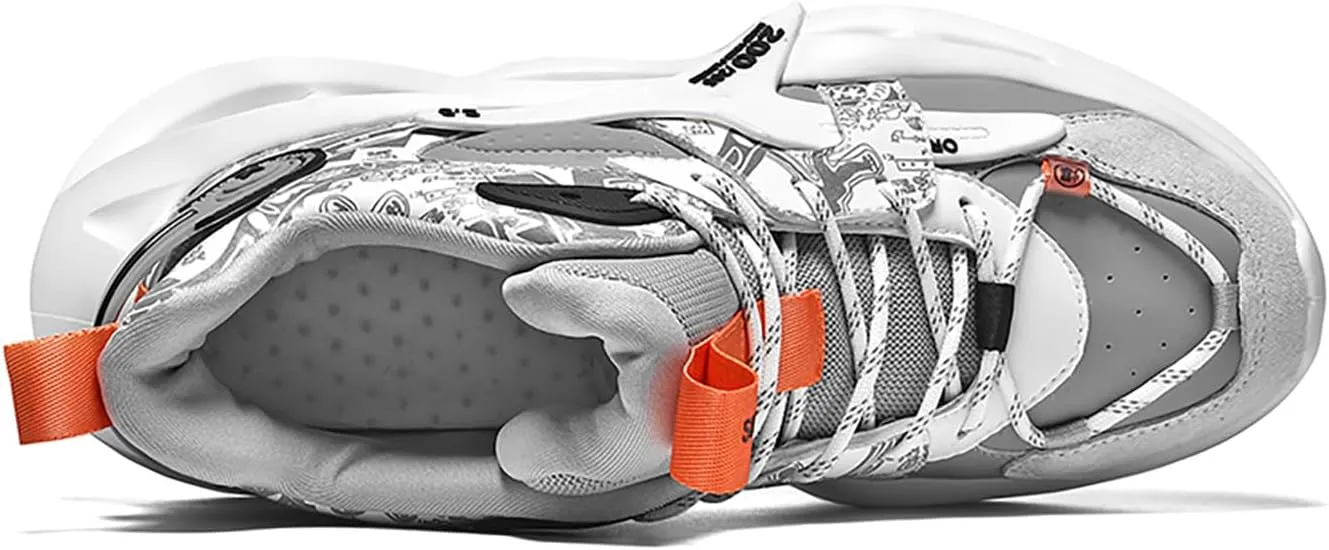 Niepce Inc Streetwear Fashion Men's Chunky Sneakers with Design