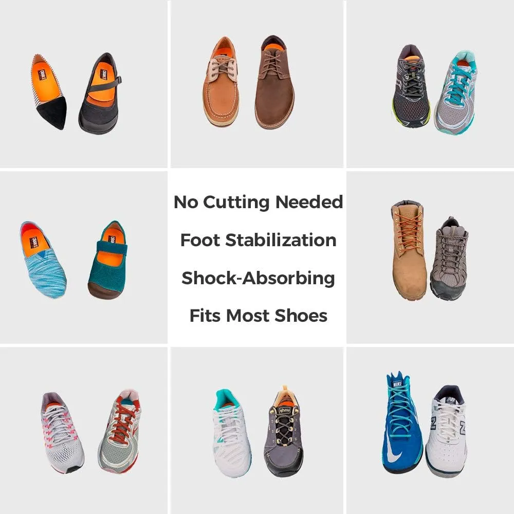 Orange Insoles H 3/4 Fits Men's Shoe 15  Uses a Heel Cup, Contoured Medial Arch, and Metatarsal pad to Help with Better Alignment and Weight Distribution, Offers Versatility in Your Footwear, Unisex