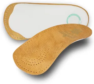 Pedag Holiday | 3/4 Length Sheepskin Orthotic Inserts | Handmade in Germany | Arch Support | Metatarsal Pad | Heel Cushion | Fits Low Profile Tight Shoes | Tan | 1 Pair | US Women 8 / EU 38