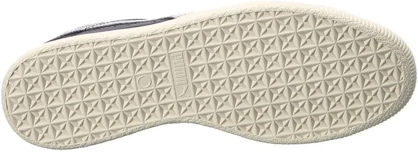 PUMA Mens Basket VTG Print Lace Up Sneakers Shoes Casual - White