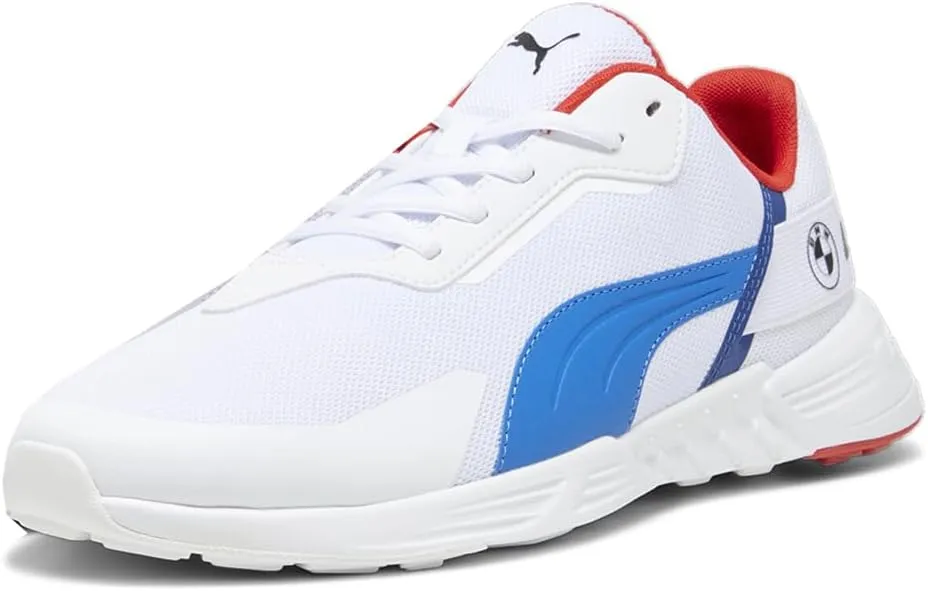 Puma Mens BMW MMS Tiburion Logo Lace Up Sneakers Shoes Casual - White