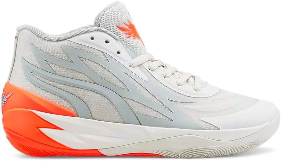 PUMA Mens Lmb X Mb.02 Gorange Basketball Sneakers Shoes - Grey - Size 10.5 M