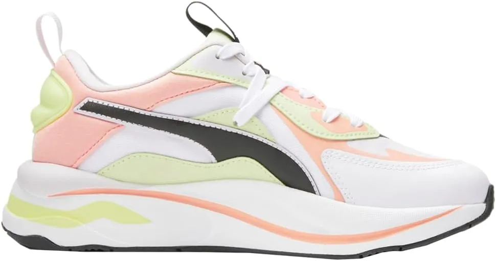 PUMA Womens Rs-Curve Lace Up Sneakers Shoes Casual - Green, Pink, White - Size 9.5 M