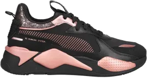 PUMA Womens Rs-X Black Rose Lace Up Sneakers Shoes Casual - Black, Pink - Size 6 M