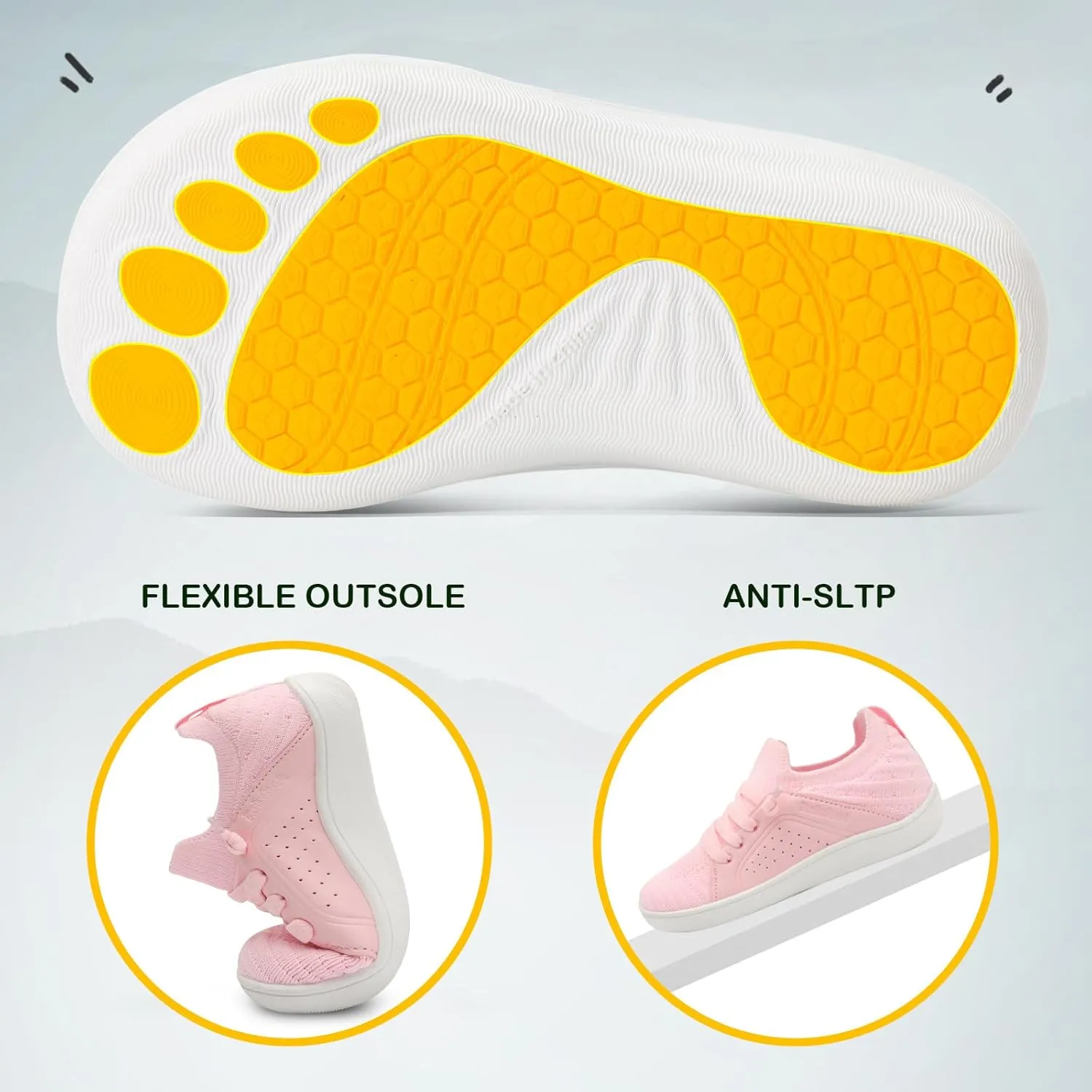relxfeet Toddler Shoes Boys Girls Wide Barefoot Slip On Walking Tennis Sneakers