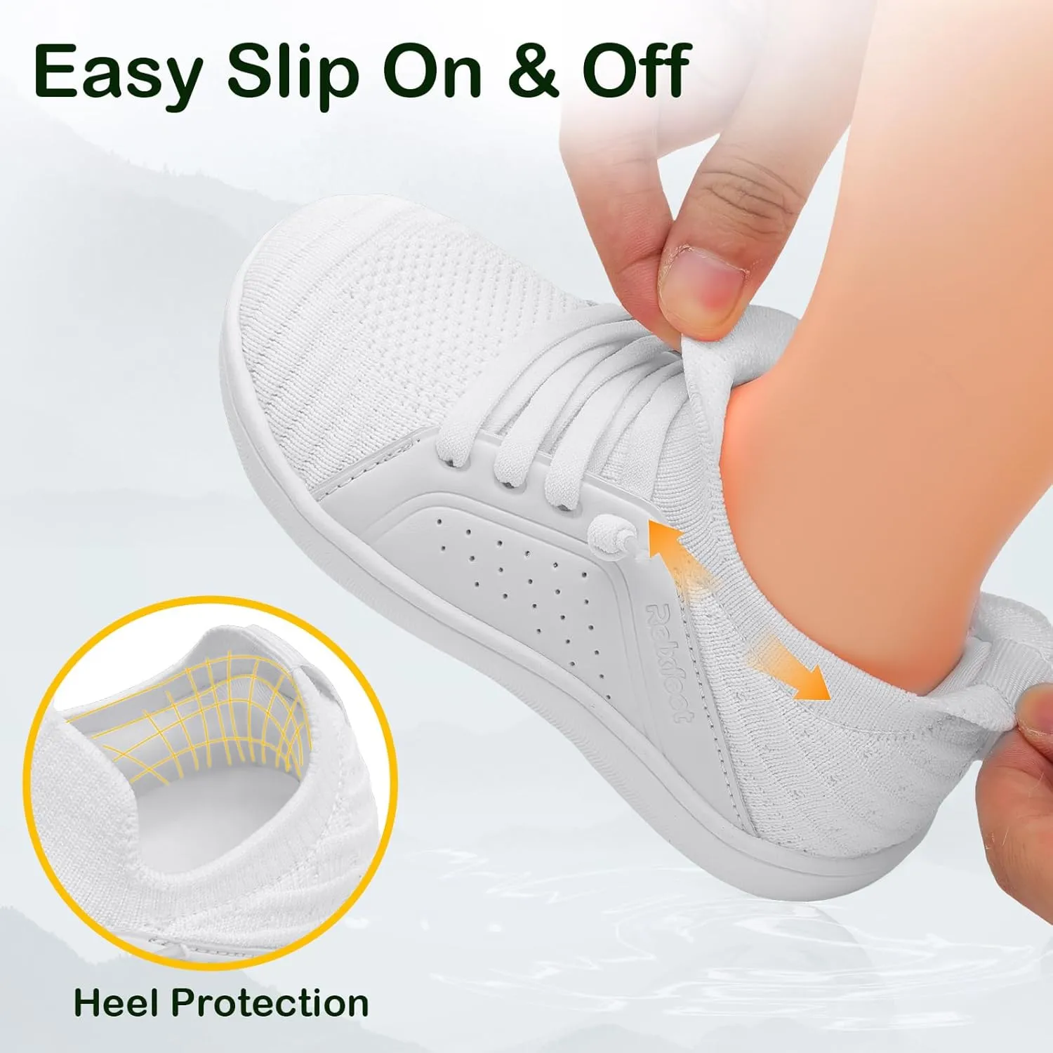 relxfeet Toddler Shoes Boys Girls Wide Barefoot Slip On Walking Tennis Sneakers
