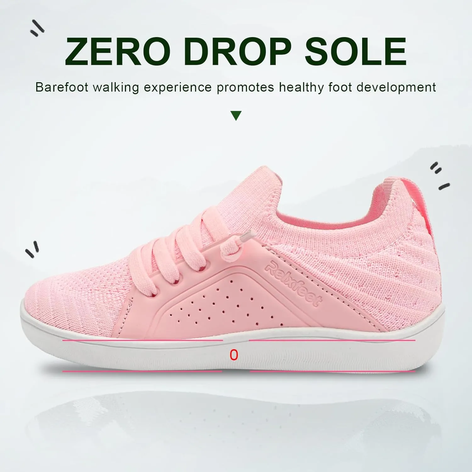 relxfeet Toddler Shoes Boys Girls Wide Barefoot Slip On Walking Tennis Sneakers