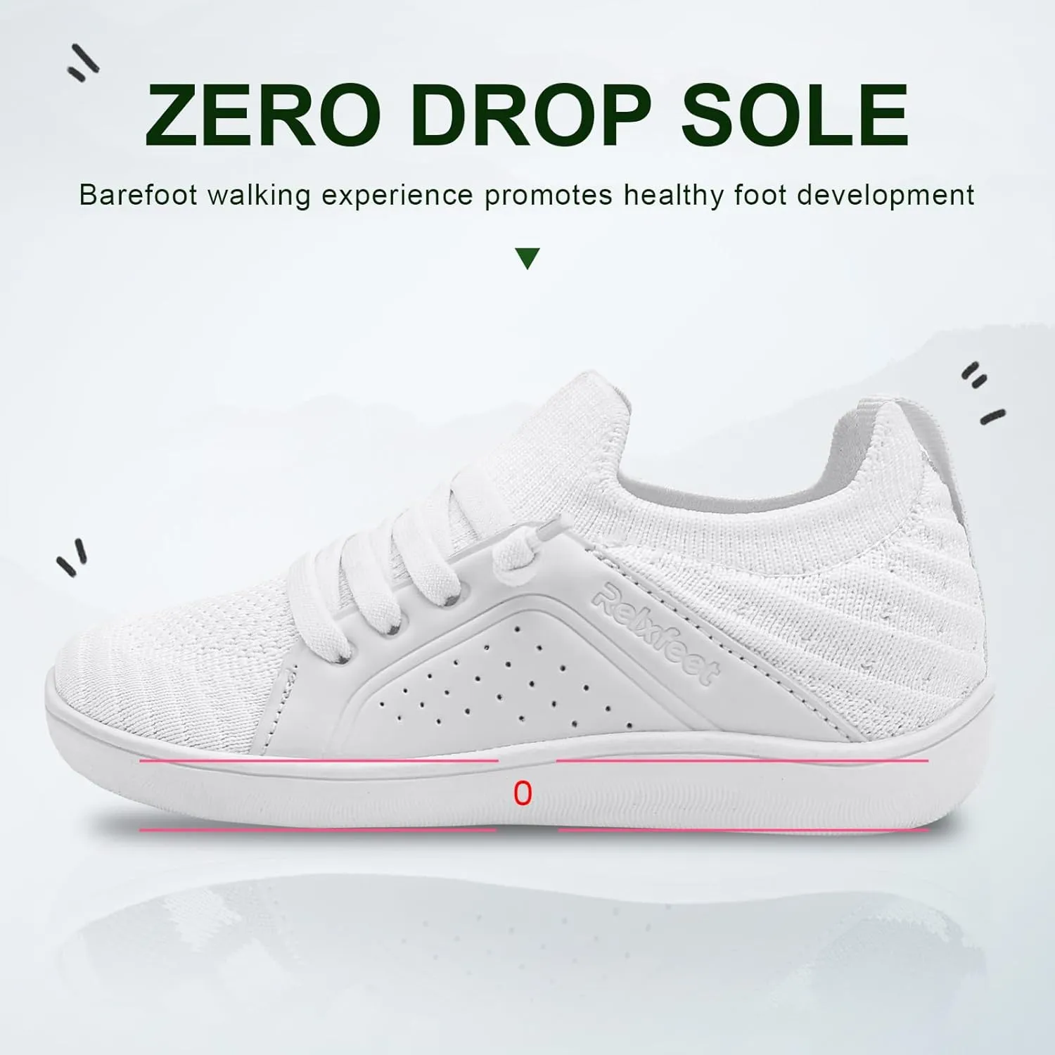 relxfeet Toddler Shoes Boys Girls Wide Barefoot Slip On Walking Tennis Sneakers