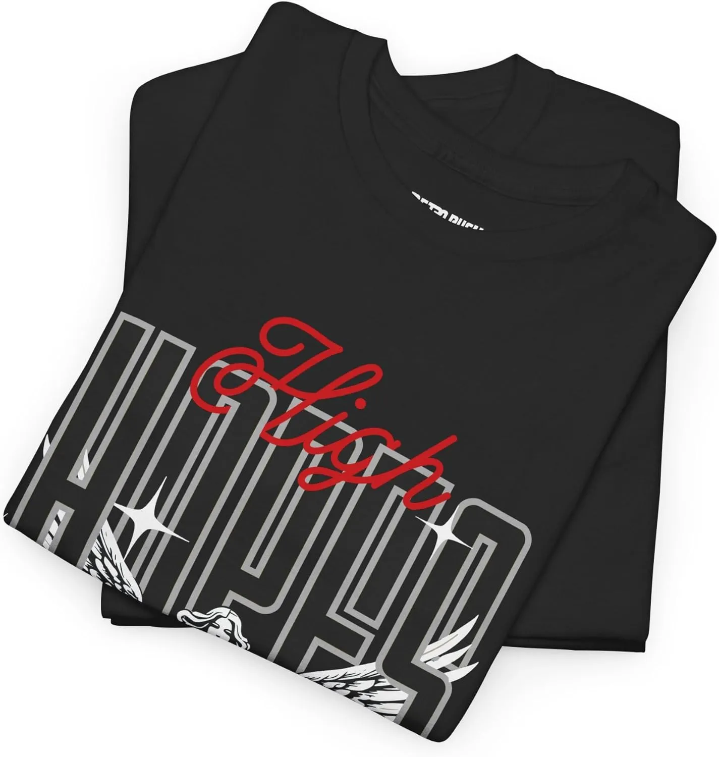 RetroRush Graphic Tee Retro Pop Culture Unisex Sneaker Shirt Hope Angel WC Black