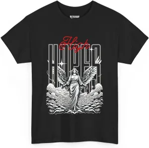 RetroRush Graphic Tee Retro Pop Culture Unisex Sneaker Shirt Hope Angel WC Black