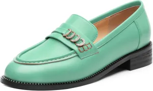 ROSERWISH Loafers for Women Comfort Chunky Low Heel Shoes Casual Slip On Penny Loafers Bussiness Fashion Work Shoes Ladies Dress Shoes