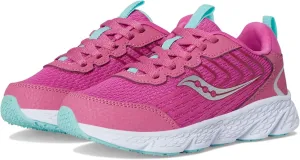 Saucony Wind 3.0 (Little Big Kid) Sneaker, Pink, 3.5 Wide US Unisex
