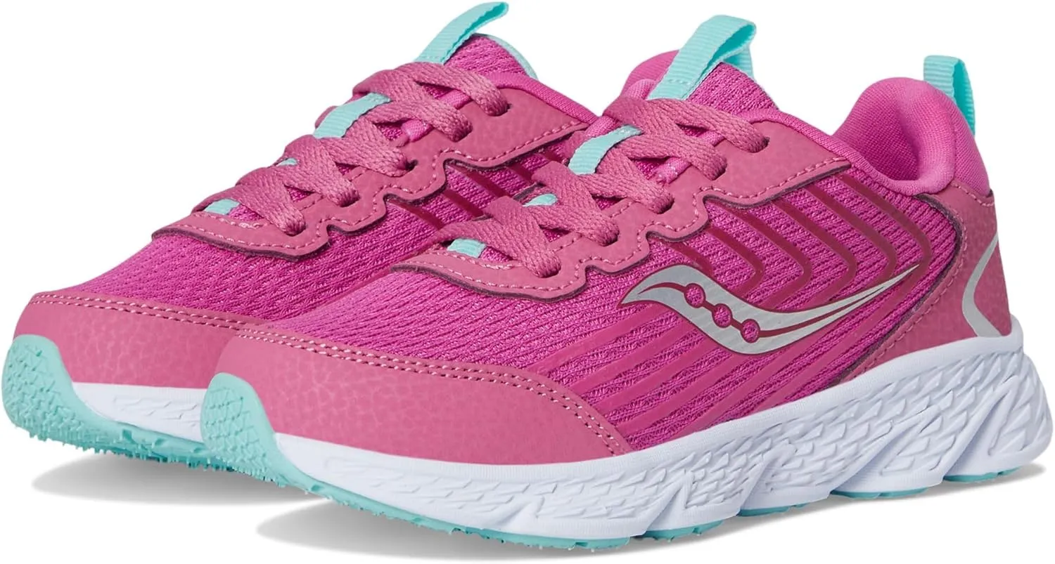Saucony Wind 3.0 (Little Big Kid) Sneaker, Pink, 3.5 Wide US Unisex