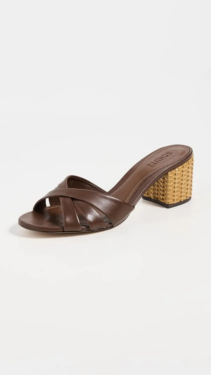 SCHUTZ Women's Keffa Mid Block Sandals
