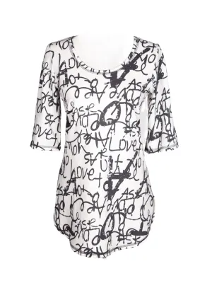 Script Tunic Top